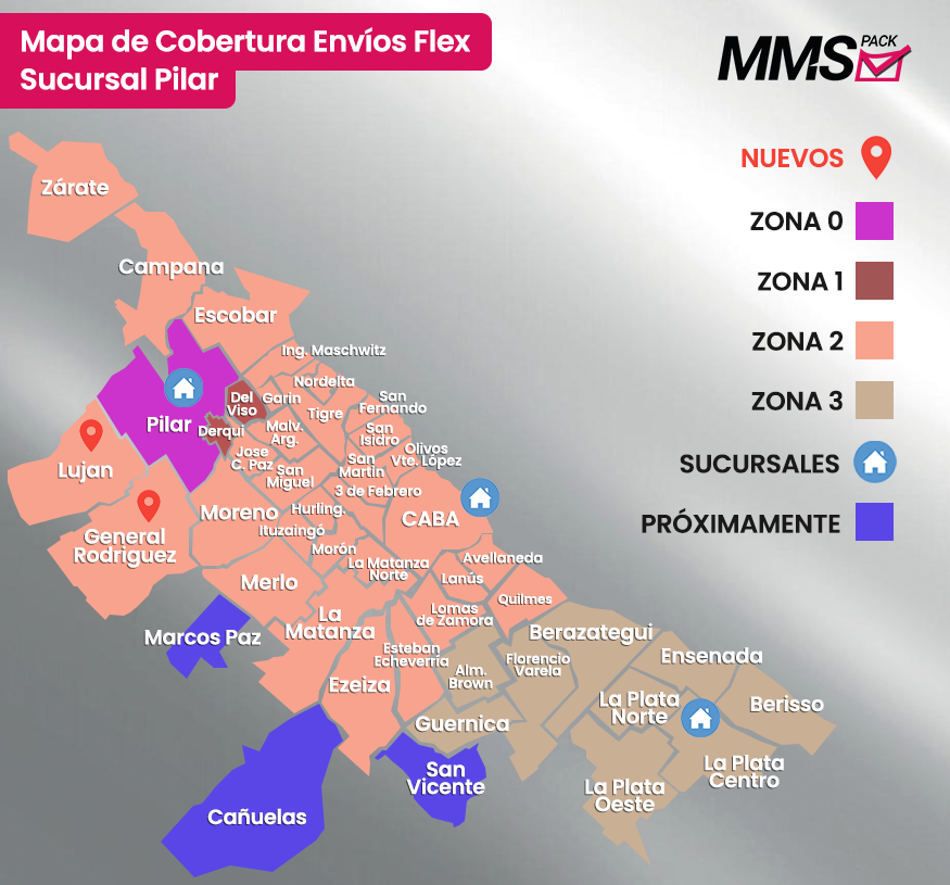 distribución de paquetería en Pilar